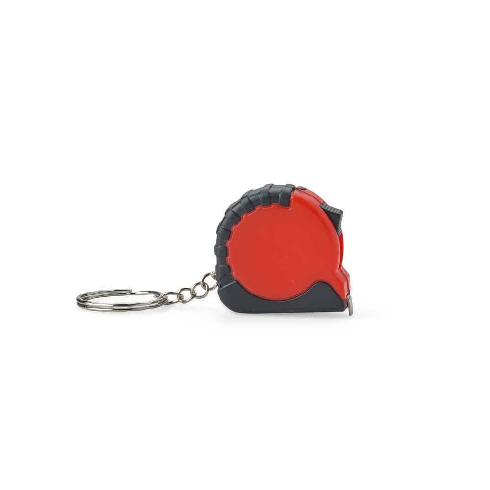 Chaveiro Trena Plástico 1 Metro PA1746 na cor Vermelho, brinde personalizado Sky Brindes