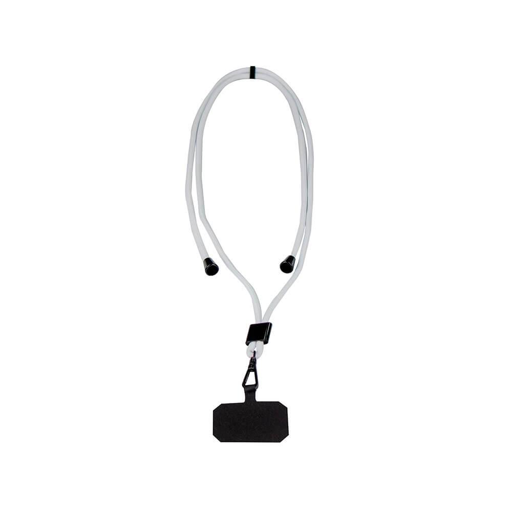 Cordão de Pescoço para Celular PA1751 na cor Branco, brinde personalizado Sky Brindes