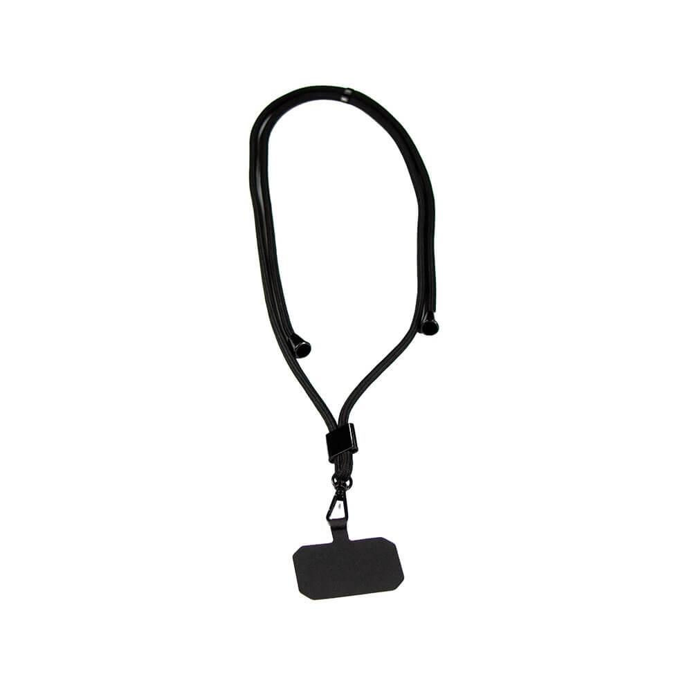 Cordão de Pescoço para Celular PA1751 na cor Preto, brinde personalizado Sky Brindes