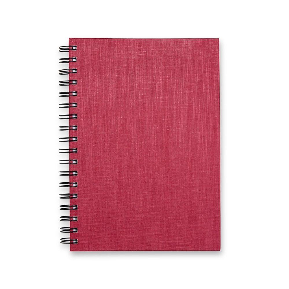 Caderno Linho com Pauta PA1755 na cor Vermelho, brinde personalizado Sky Brindes