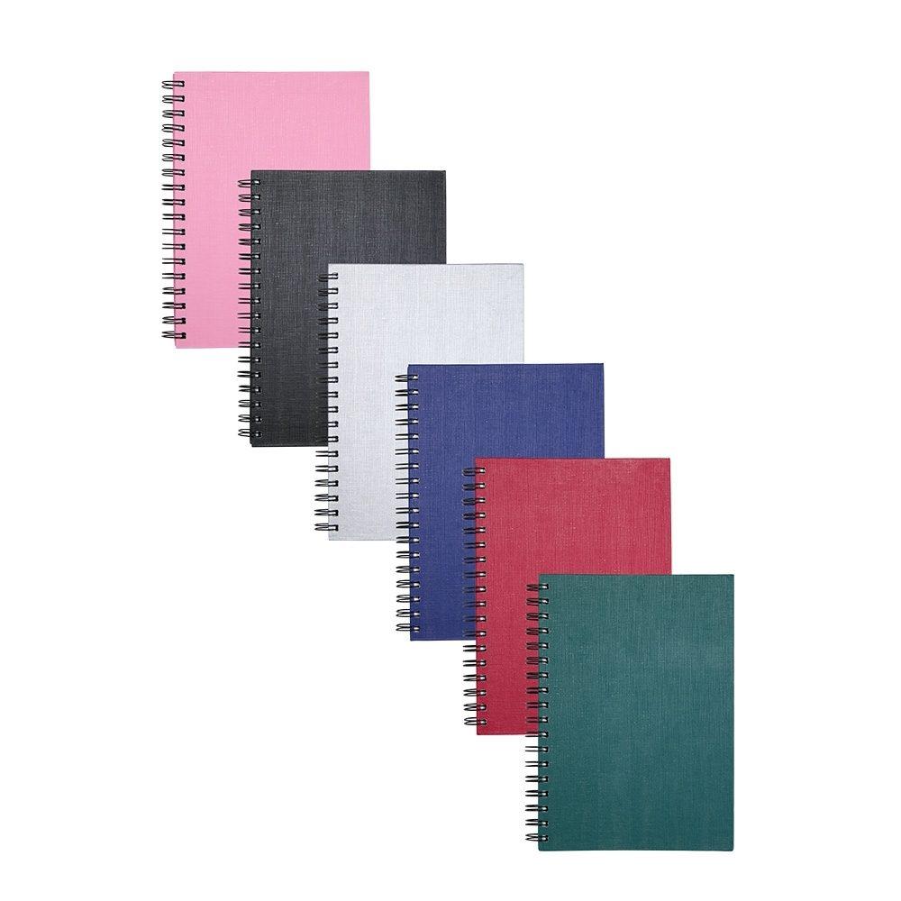 Caderno Linho com Pauta PA1755 na cor Preto, brinde personalizado Sky Brindes