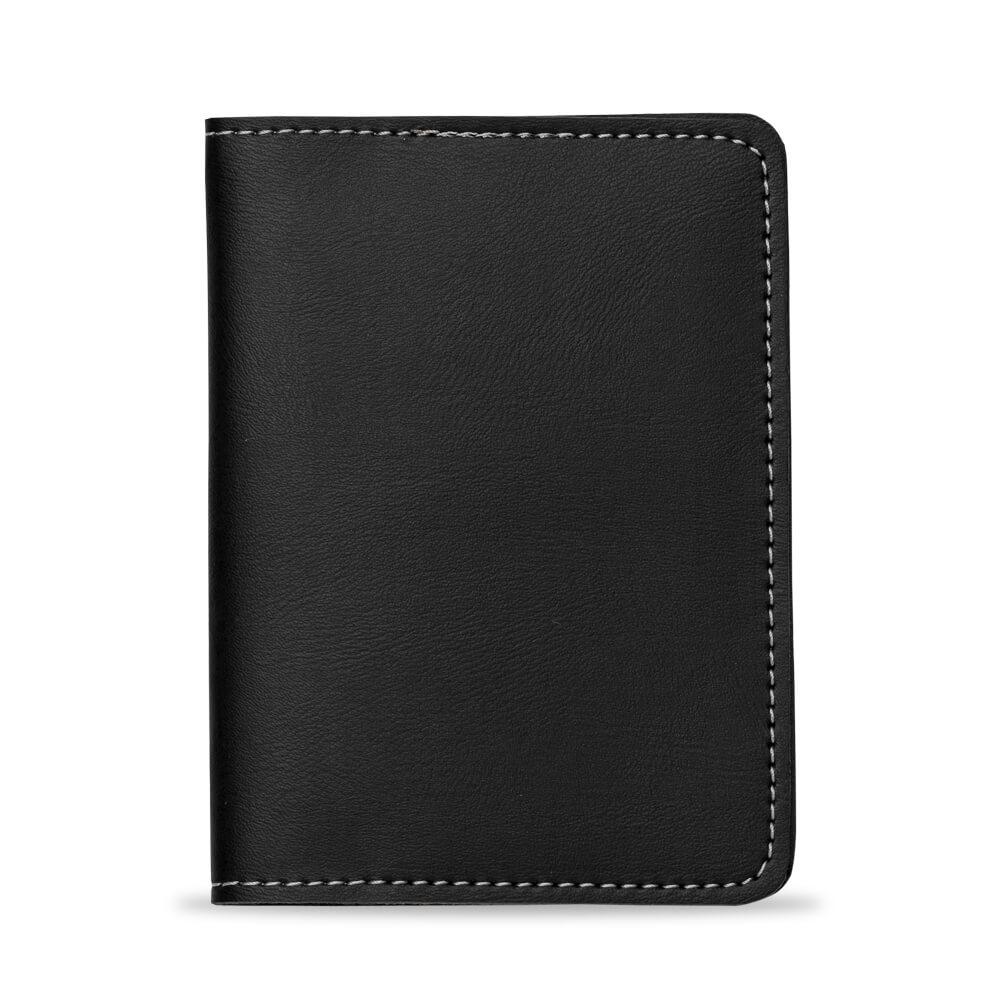 Porta-passaporte PA1757 na cor Preto, brinde personalizado Sky Brindes