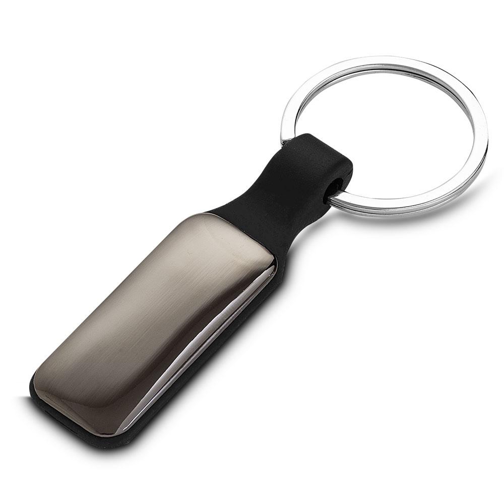 Chaveiro Metalico PA1761 na cor Preto, brinde personalizado Sky Brindes