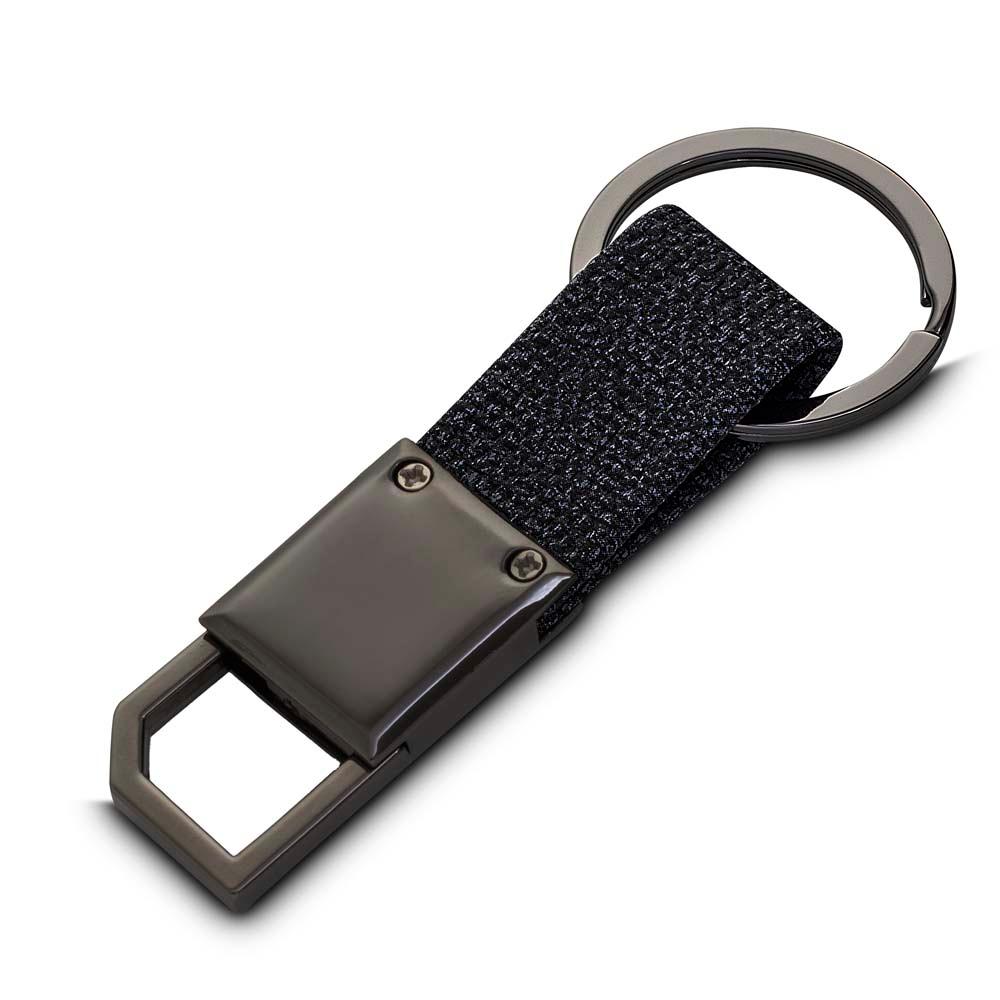 Chaveiro Metalico PA1762 na cor Preto, brinde personalizado Sky Brindes