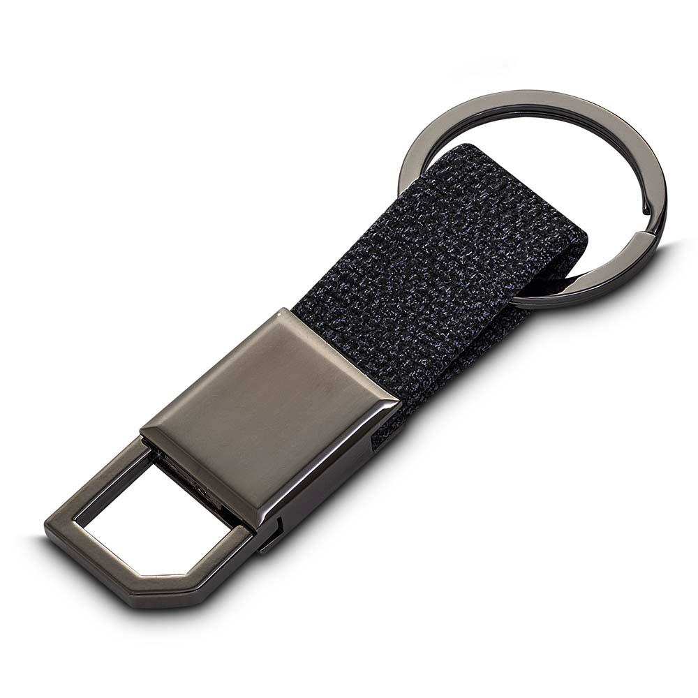 Chaveiro Metalico PA1762 na cor Preto, brinde personalizado Sky Brindes