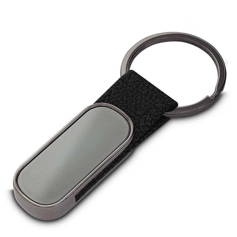 Chaveiro Metalico PA1763 na cor Preto, brinde personalizado Sky Brindes