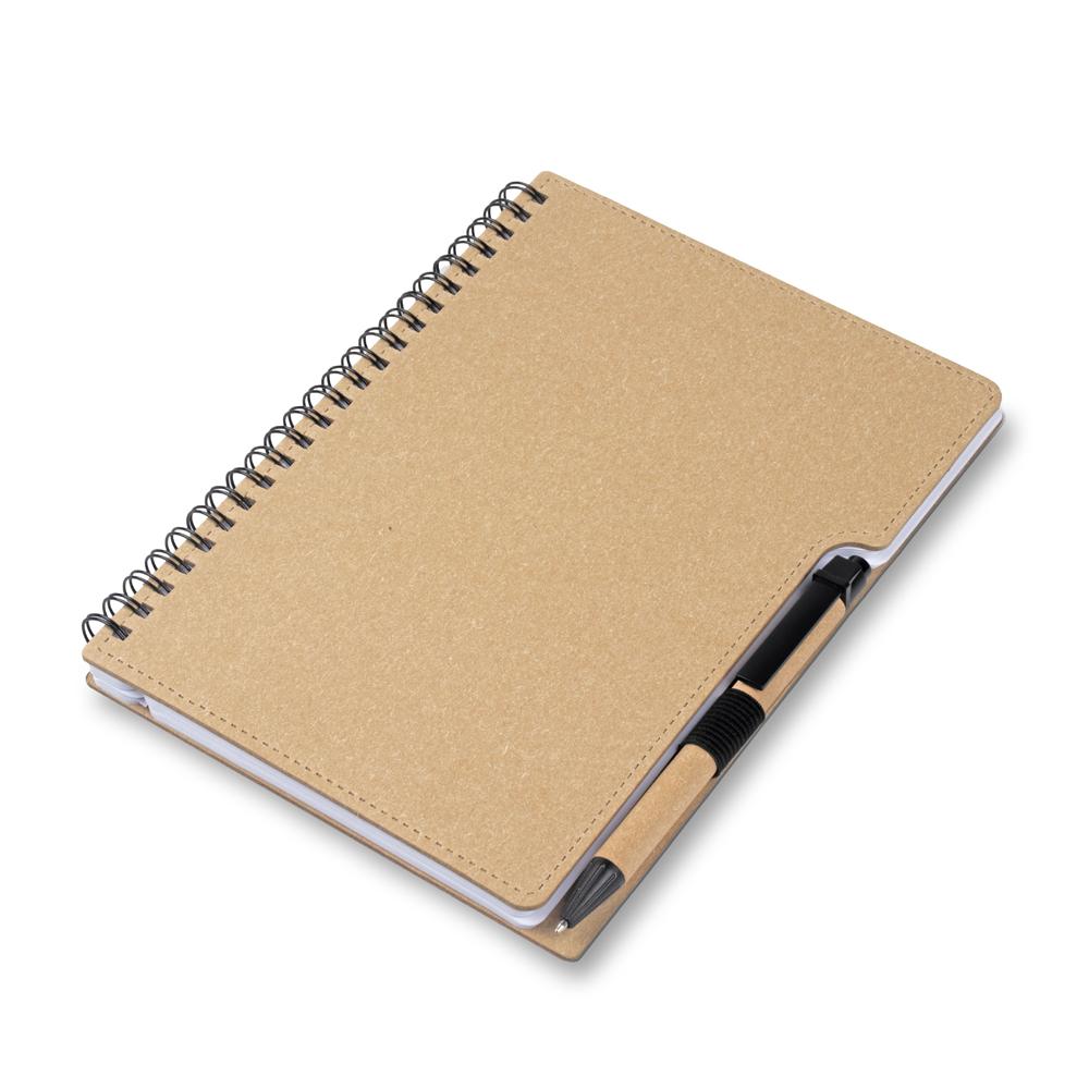 Caderno com Pauta PA1764 na cor Bege, brinde personalizado Sky Brindes