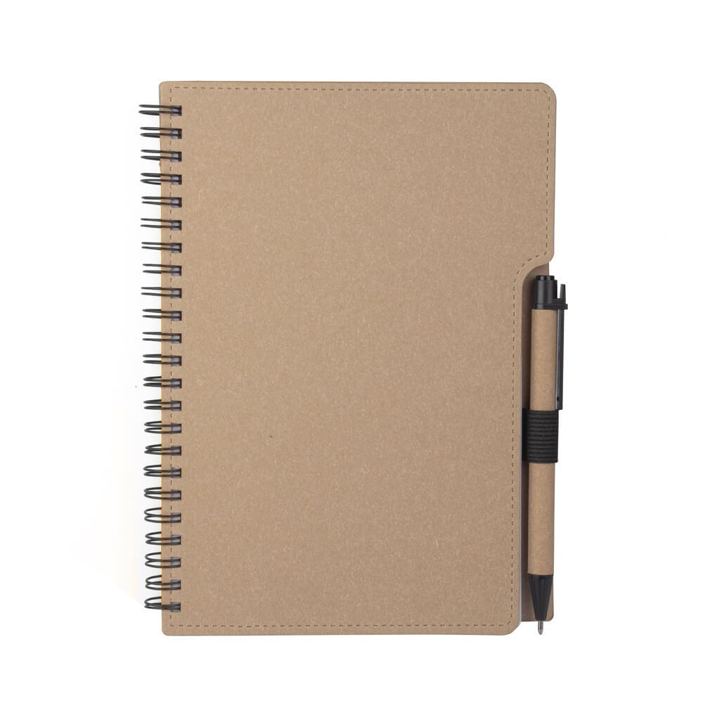 Caderno com Pauta PA1764 na cor Preto, brinde personalizado Sky Brindes