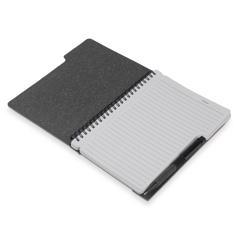 Caderno com Pauta PA1764 na cor Preto, brinde personalizado Sky Brindes