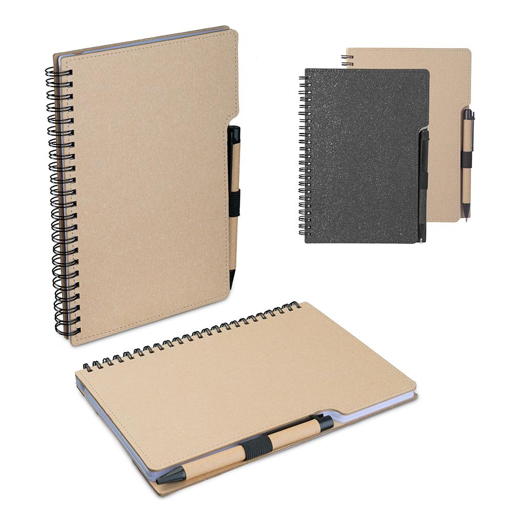 Caderno com Pauta PA1764 na cor Preto, brinde personalizado Sky Brindes