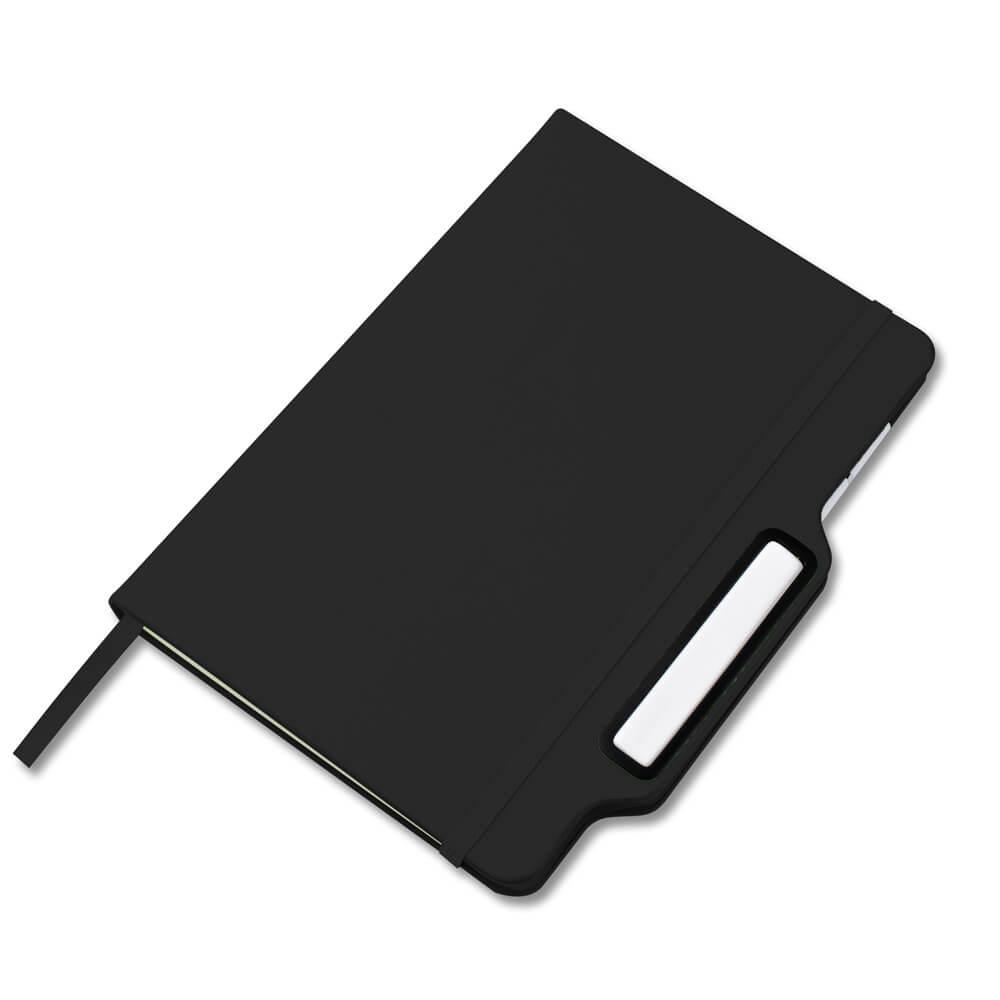 Caderno sem Pauta PA1765 na cor Preto, brinde personalizado Sky Brindes