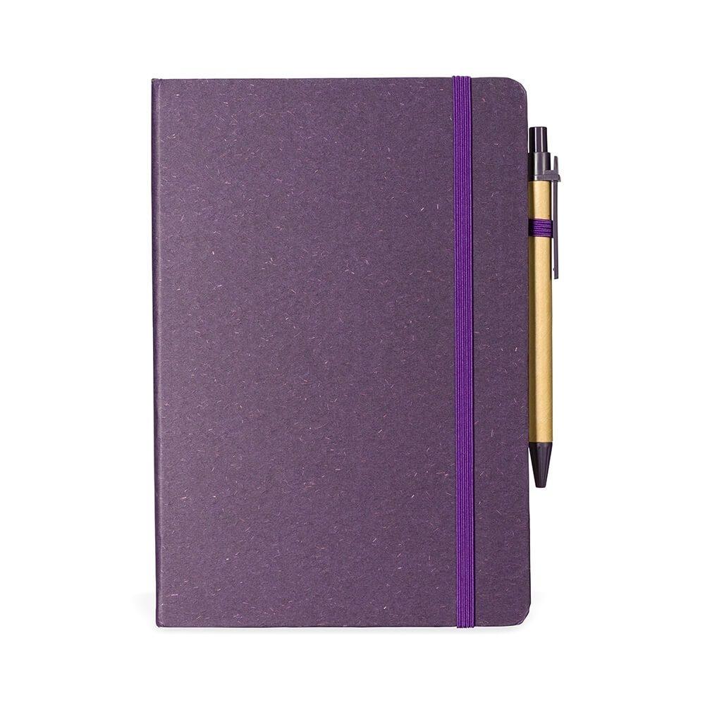 Caderneta Ecológica com Pauta PA1772 na cor Roxo, brinde personalizado Sky Brindes