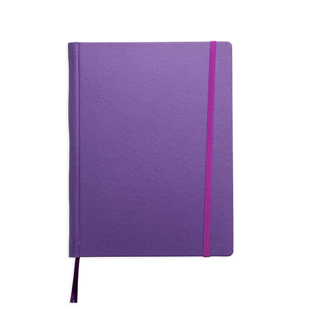 Caderneta Couro Sintético PA1773 na cor Roxo, brinde personalizado Sky Brindes