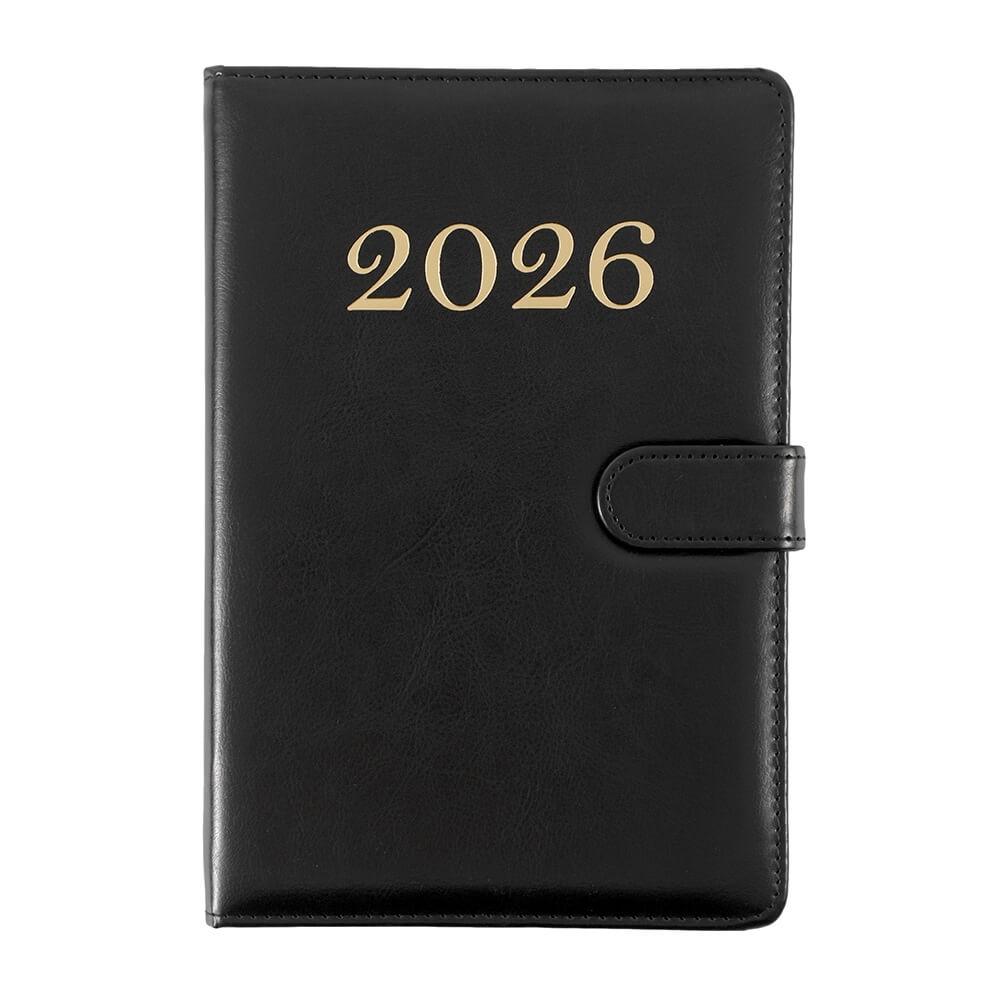Agenda Semanal 2026 PA1781 na cor Preto, brinde personalizado Sky Brindes