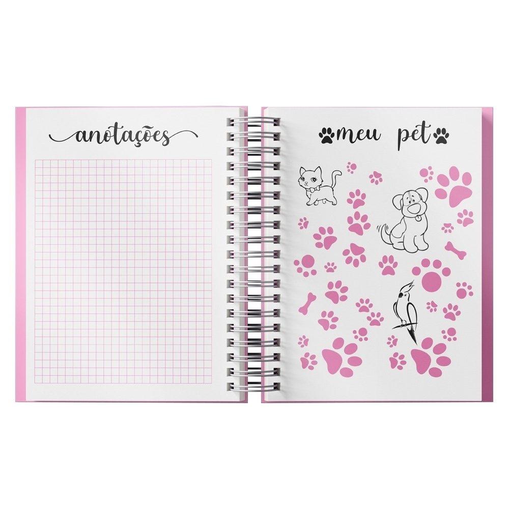 Planner Percalux Anual PA1782 na cor Rosa, brinde personalizado Sky Brindes