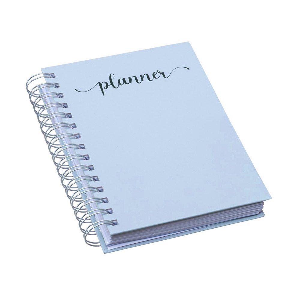 Planner Percalux Anual PA1783 na cor Azul, brinde personalizado Sky Brindes