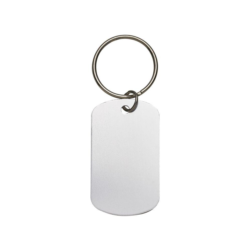 Chaveiro Metal Plaquinha PA1784 na cor Prata, brinde personalizado Sky Brindes
