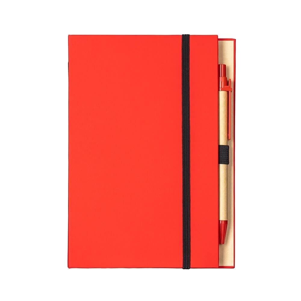 Bloco de Anotações PA1785 na cor Vermelho, brinde personalizado Sky Brindes