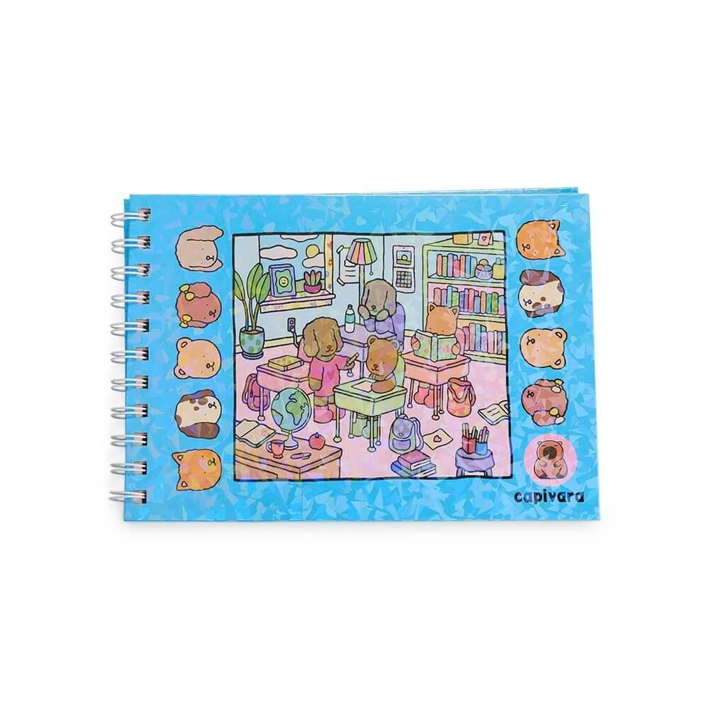 Caderno Para Colorir Bobbie Goods PA1789 na cor Azul royal, brinde personalizado Sky Brindes