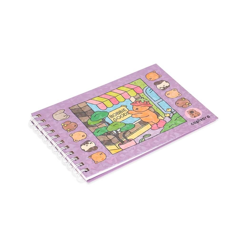 Caderno Para Colorir Bobbie Goods PA1789 na cor Lilás, brinde personalizado Sky Brindes