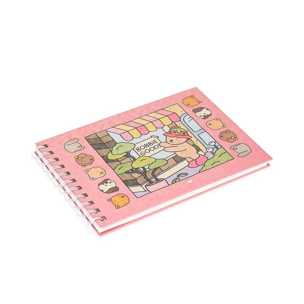 Caderno Para Colorir Bobbie Goods PA1789 na cor Salmão, brinde personalizado Sky Brindes