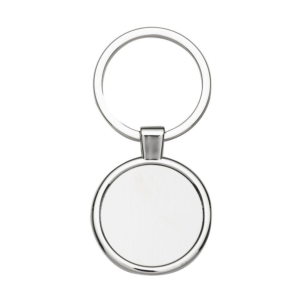 Chaveiro Metal PA1791 na cor Prata, brinde personalizado Sky Brindes