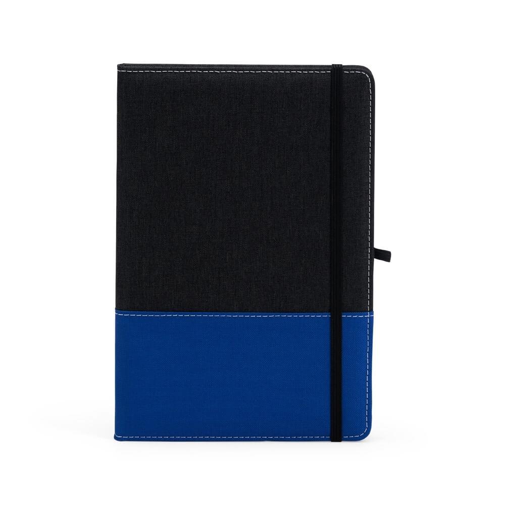 Caderneta A5 Poliéster PA1792 na cor Azul, brinde personalizado Sky Brindes