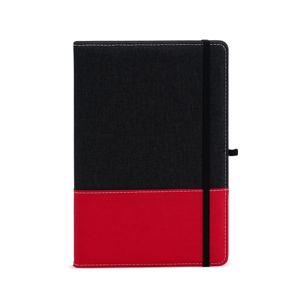 Caderneta A5 Poliéster PA1792 na cor Vermelho, brinde personalizado Sky Brindes