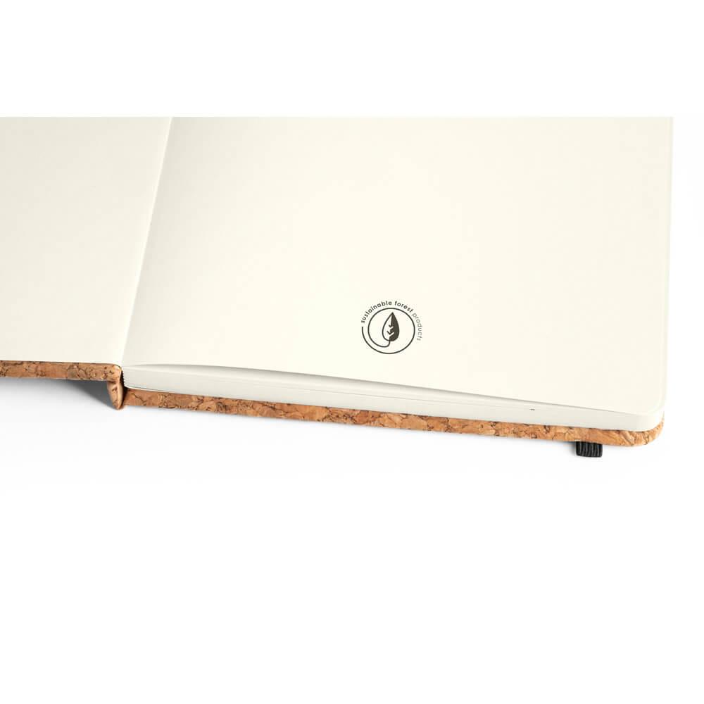 Conjunto de bloco de notas e esferográfica PA1793 na cor Natural, brinde personalizado Sky Brindes