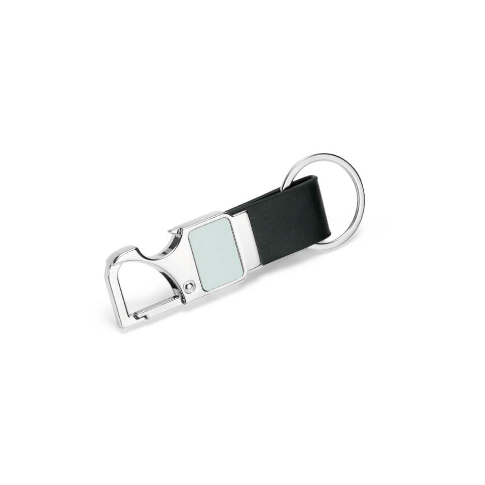 Chaveiro Metal PA1796 na cor Prata, brinde personalizado Sky Brindes