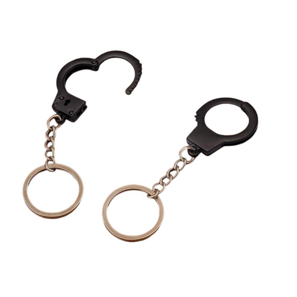 Chaveiro Metal Algema PA1797 na cor Preto, brinde personalizado Sky Brindes