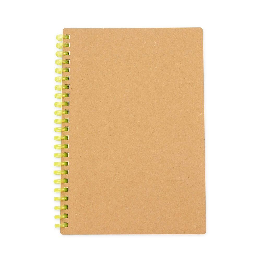 Caderno Kraft Pautado PA1799 na cor Verde, brinde personalizado Sky Brindes