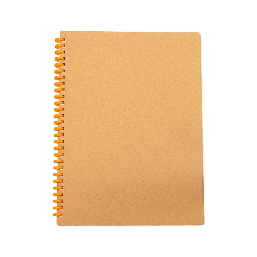 Caderno Kraft Pautado PA1800 na cor Laranja, brinde personalizado Sky Brindes