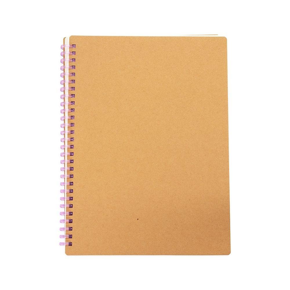 Caderno Kraft Pautado PA1800 na cor Roxo, brinde personalizado Sky Brindes