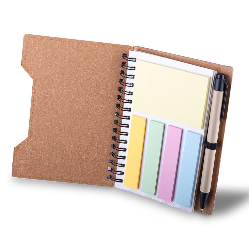 Caderno A6 Reciclado PA1834 na cor Marrom, brinde personalizado Sky Brindes