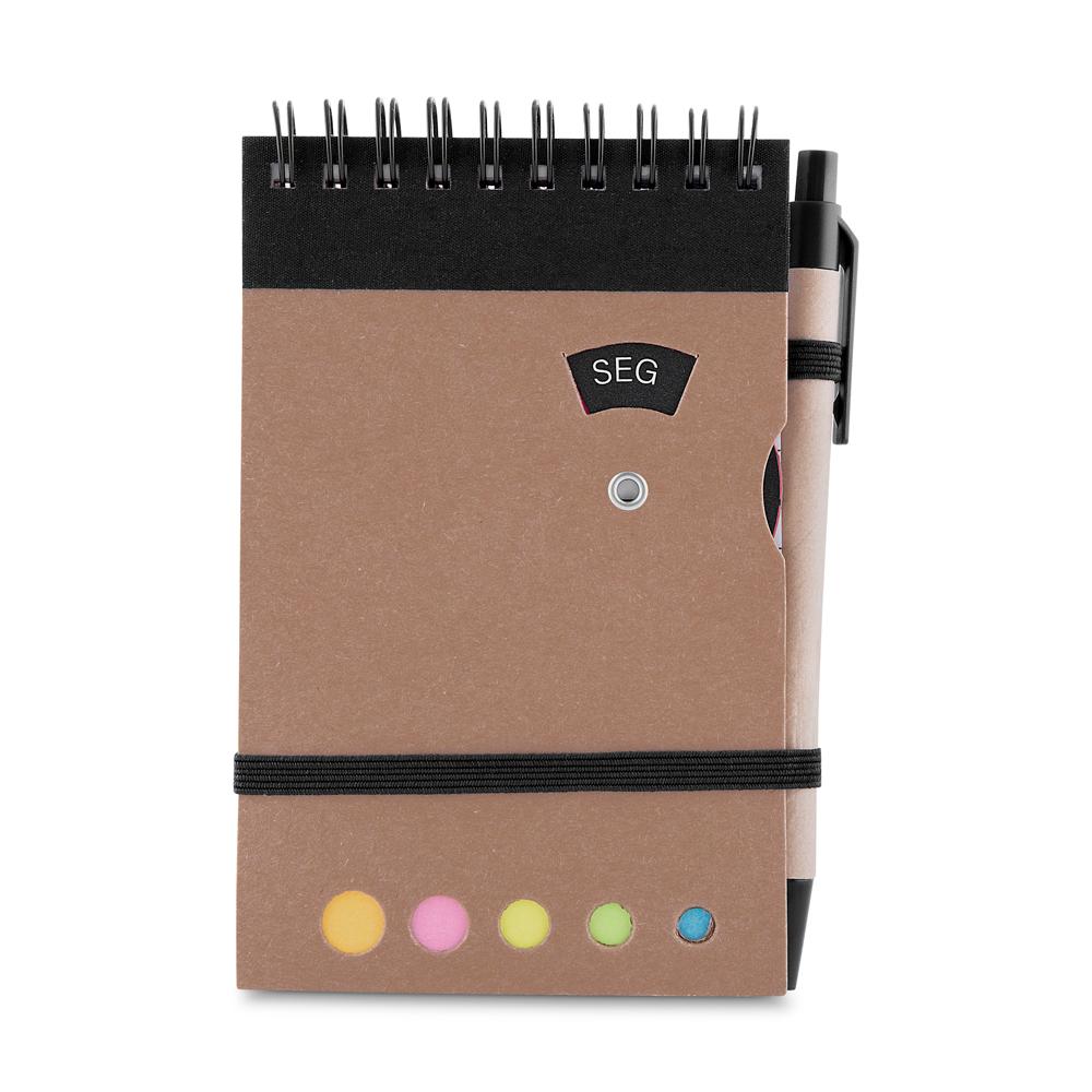 Mini caderno A6 com Caneta PA1835 na cor Azul, brinde personalizado Sky Brindes