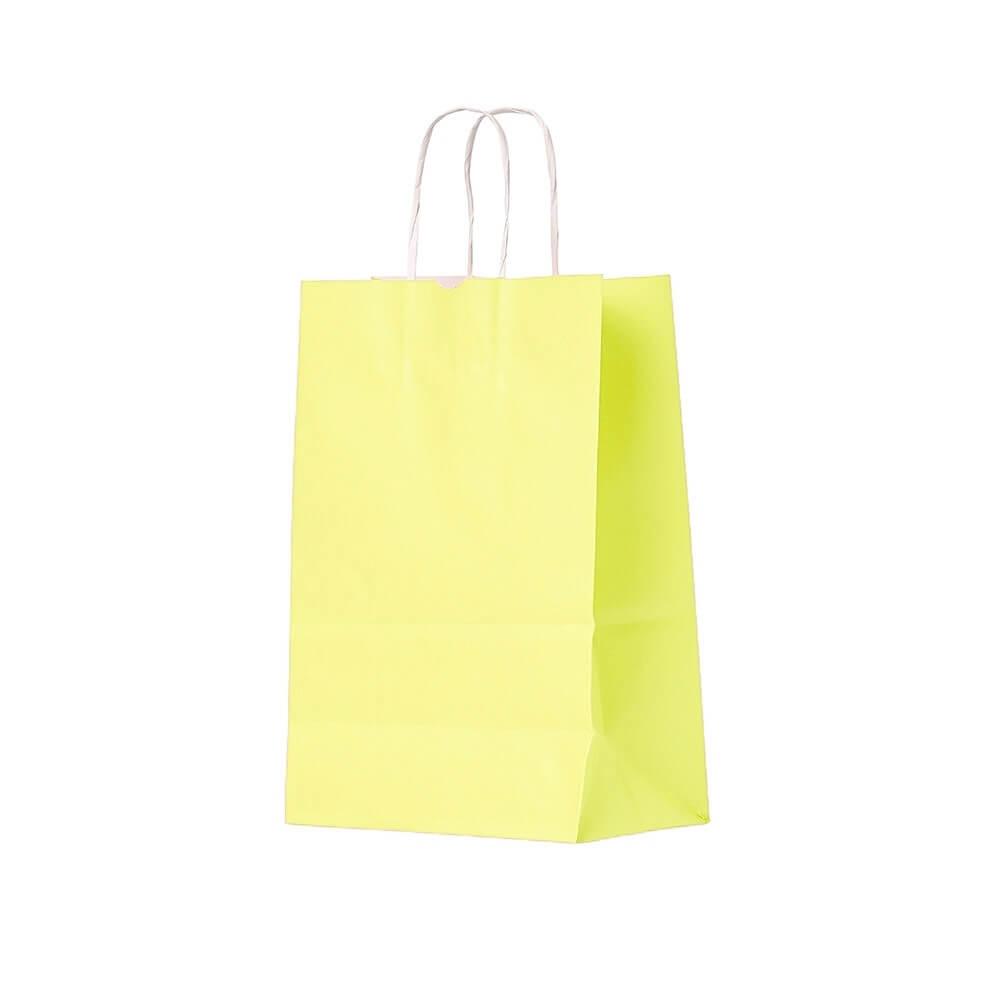 Sacola Kraft Pequena PA1836 na cor Amarelo, brinde personalizado Sky Brindes
