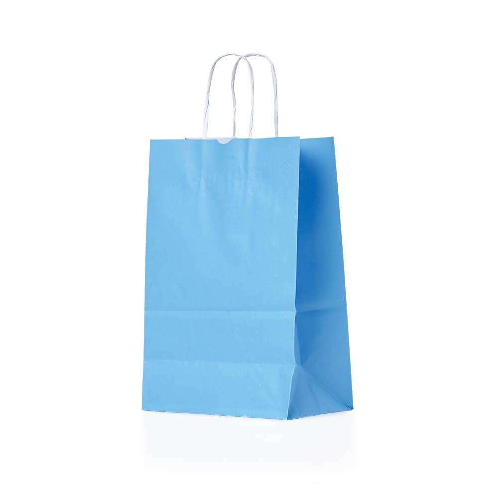 Sacola Kraft Pequena PA1836 na cor Azul, brinde personalizado Sky Brindes