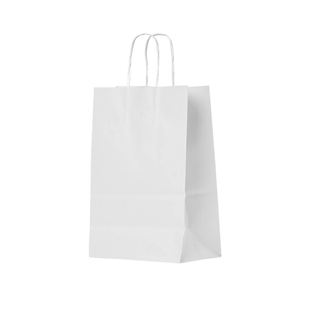 Sacola Kraft Pequena PA1836 na cor Branco, brinde personalizado Sky Brindes
