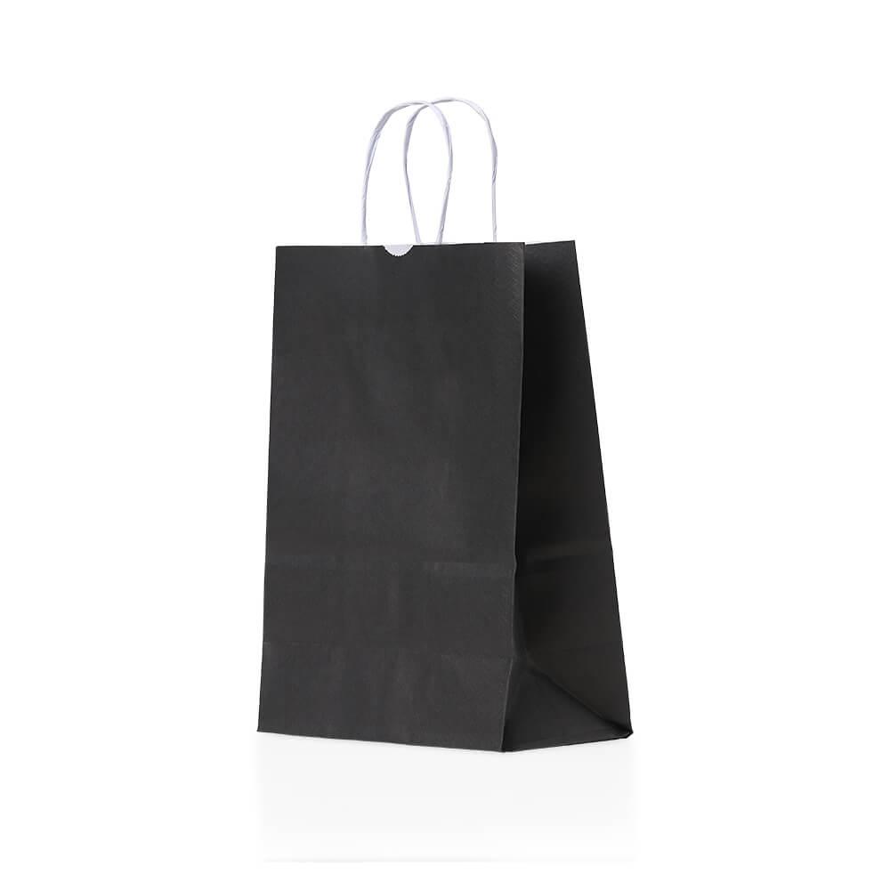 Sacola Kraft Pequena PA1836 na cor Preto, brinde personalizado Sky Brindes