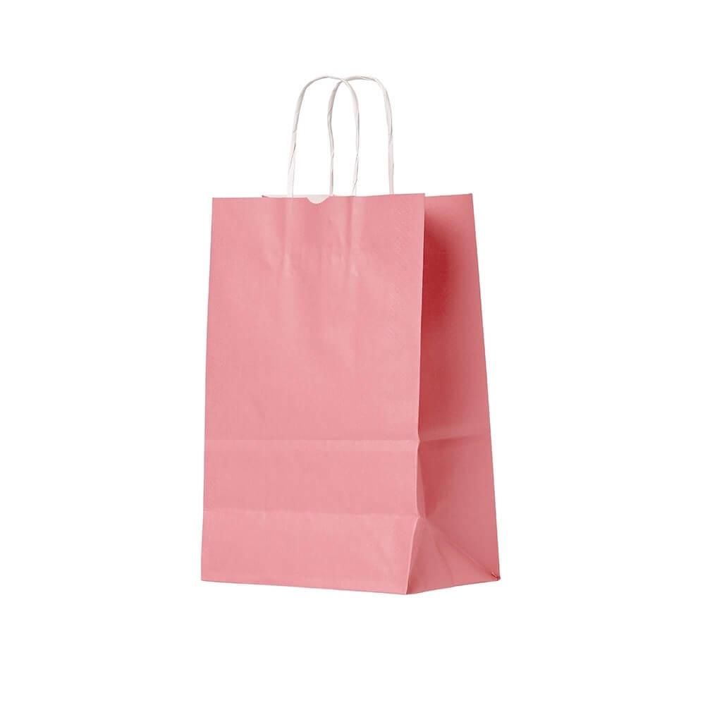Sacola Kraft Pequena PA1836 na cor Rosa, brinde personalizado Sky Brindes