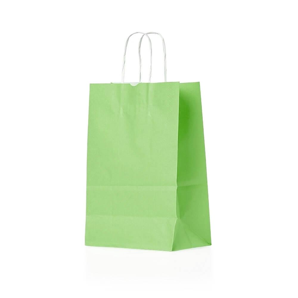 Sacola Kraft Pequena PA1836 na cor Verde, brinde personalizado Sky Brindes