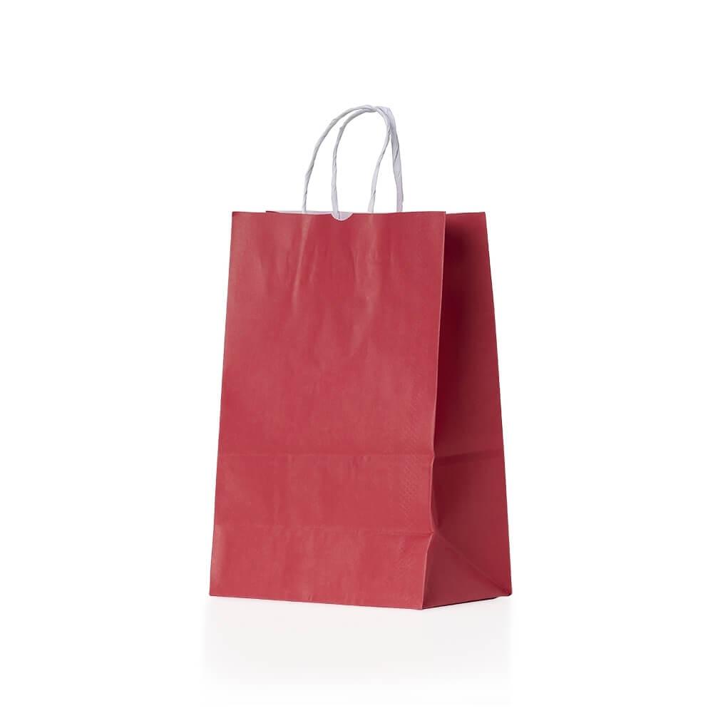 Sacola Kraft Pequena PA1836 na cor Vermelho, brinde personalizado Sky Brindes