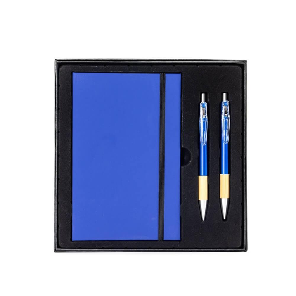 Kit Executivo 3 Peças PA1840 na cor Azul, brinde personalizado Sky Brindes