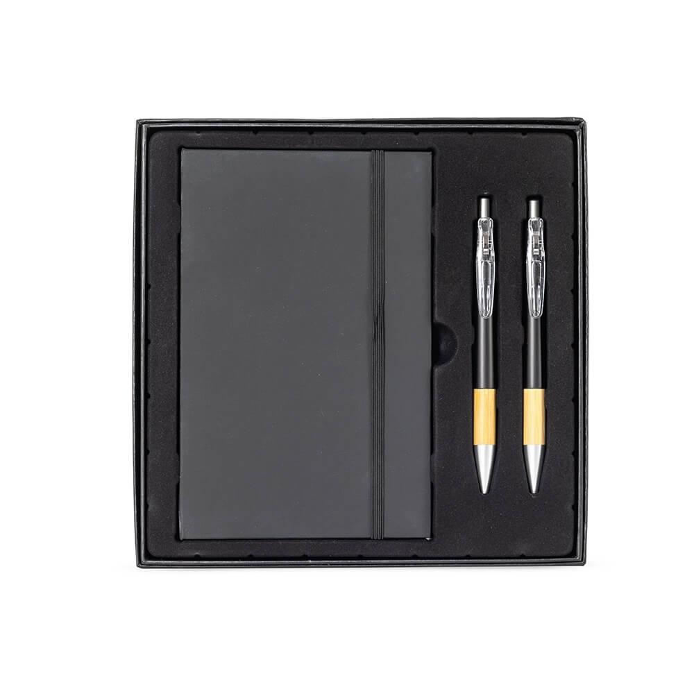 Kit Executivo 3 Peças PA1840 na cor Preto, brinde personalizado Sky Brindes
