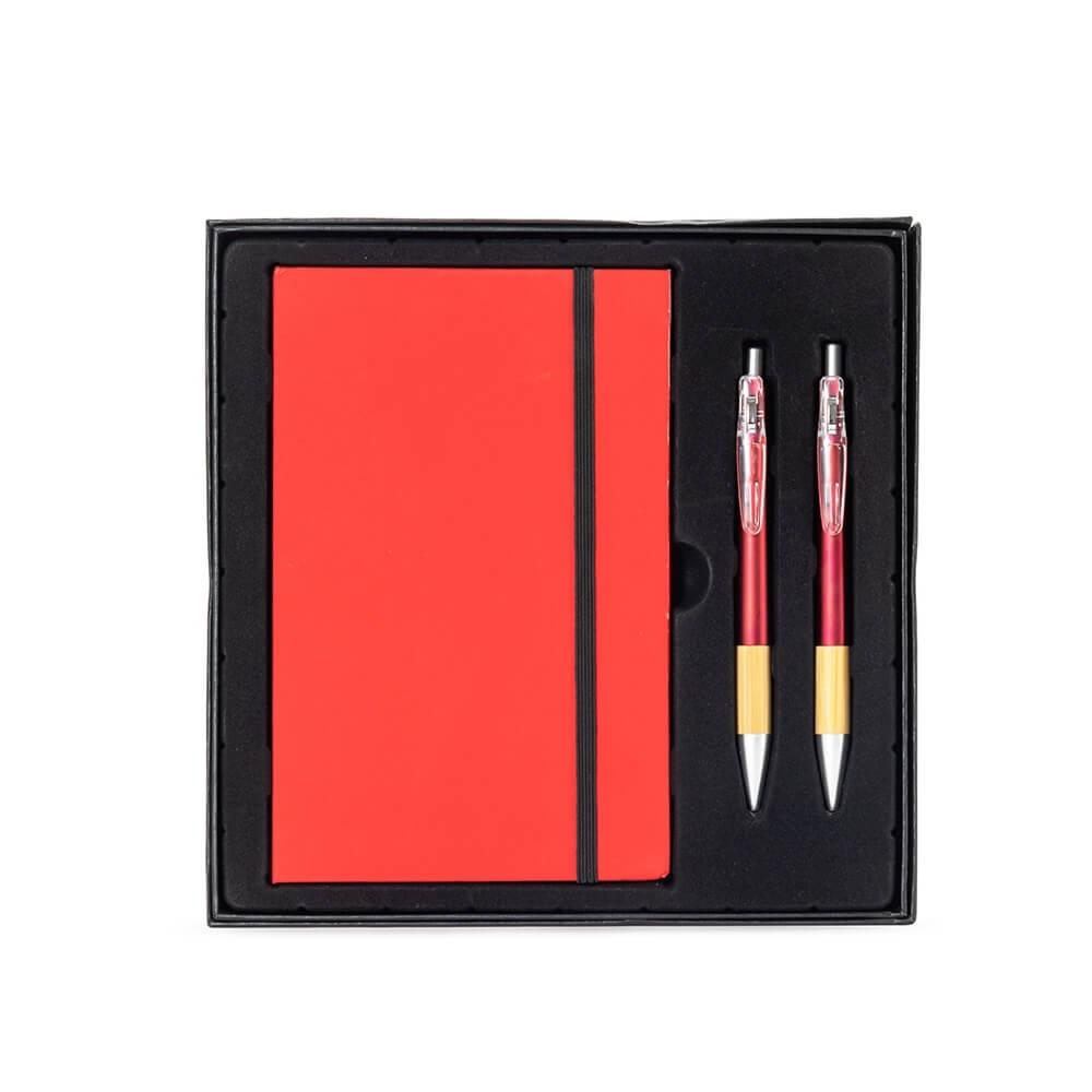 Kit Executivo 3 Peças PA1840 na cor Vermelho, brinde personalizado Sky Brindes