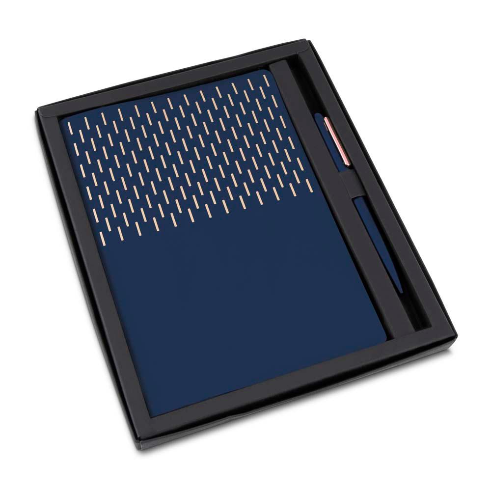 Kit Escritório A5 2 Peças PA1842 na cor Azul, brinde personalizado Sky Brindes