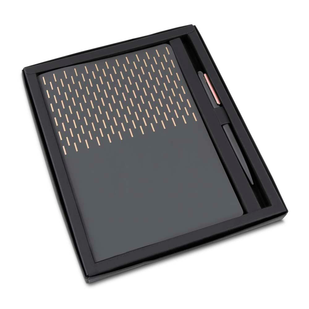 Kit Escritório A5 2 Peças PA1842 na cor Cinza, brinde personalizado Sky Brindes