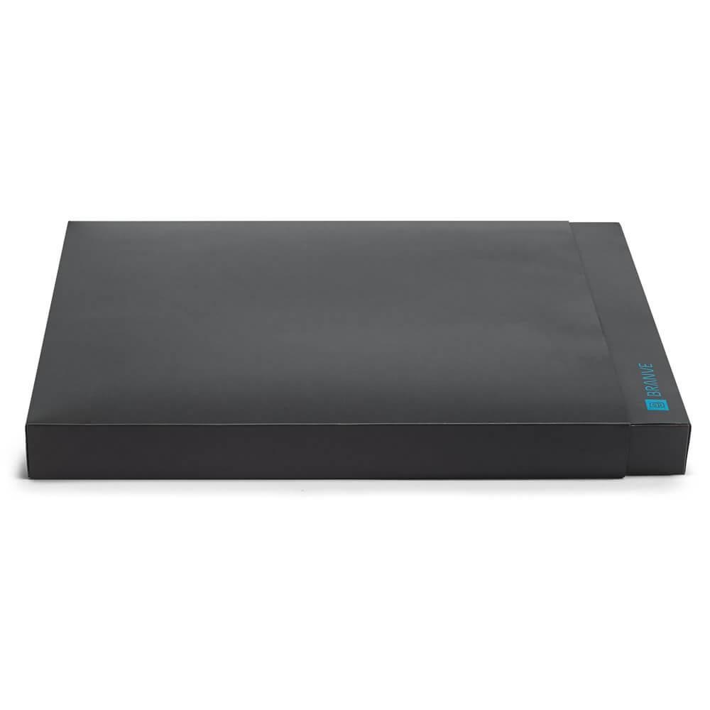 Caderno A5 com Pauta PA1845 na cor Preto, brinde personalizado Sky Brindes