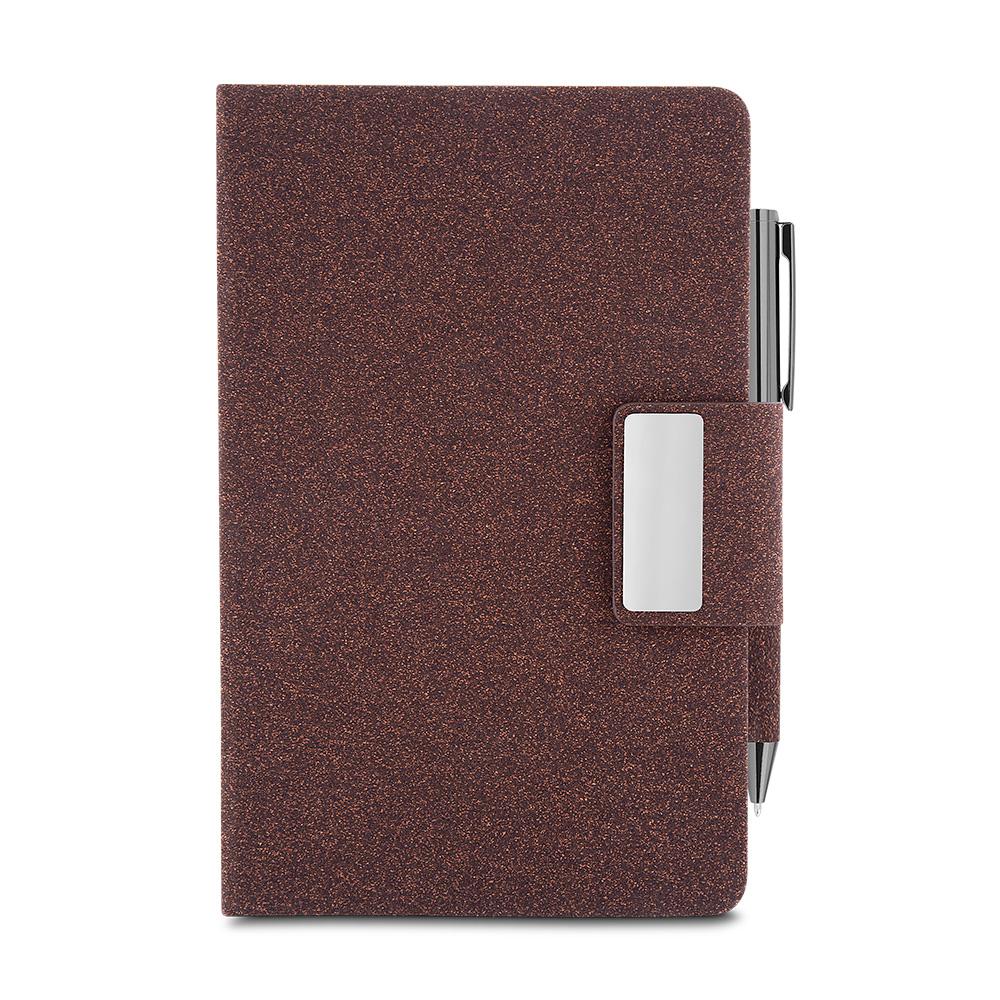 Kit Escritório 2 Peças PA1846 na cor Café, brinde personalizado Sky Brindes